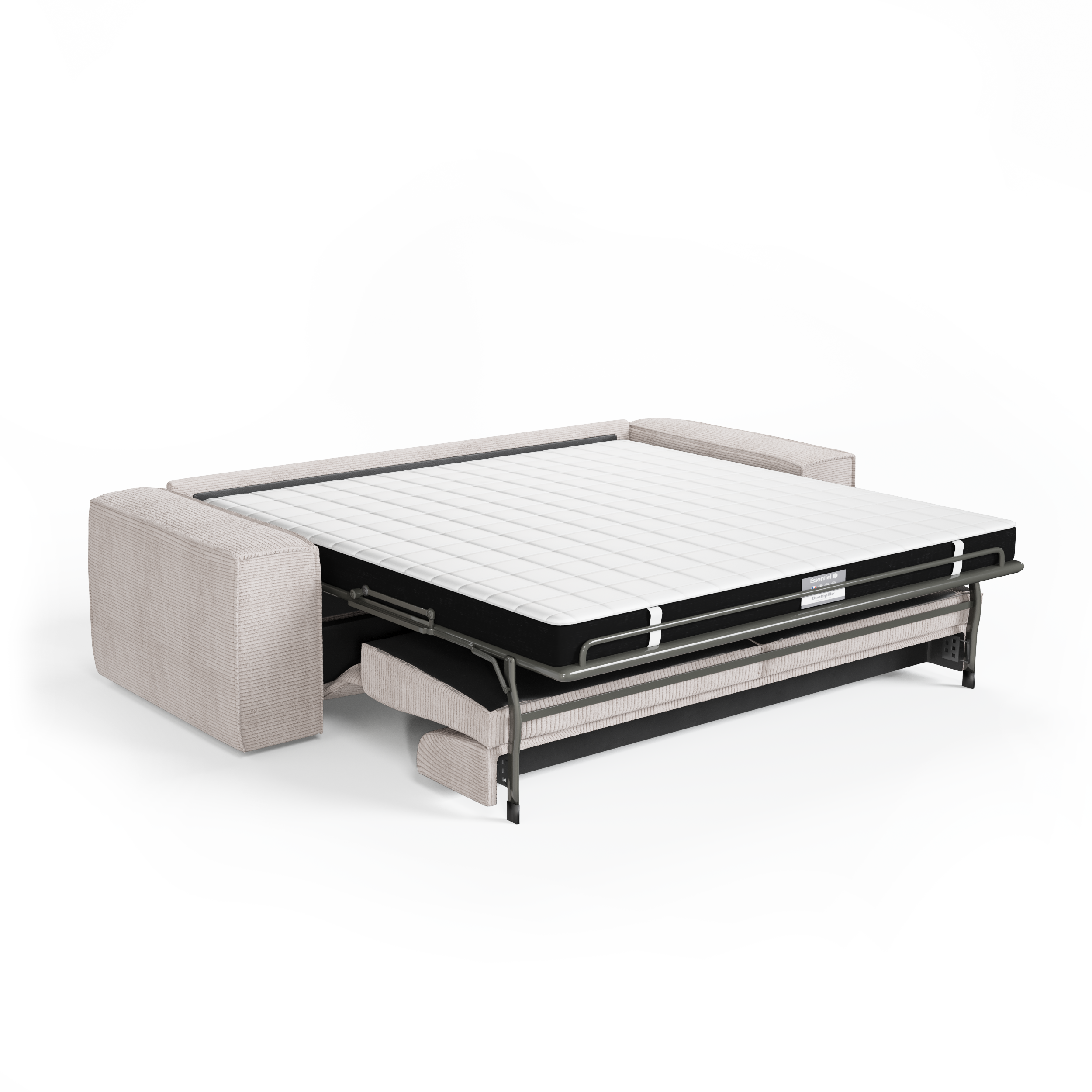 Sia Home Joan Canapé Convertible 160 cm Crème Matelas