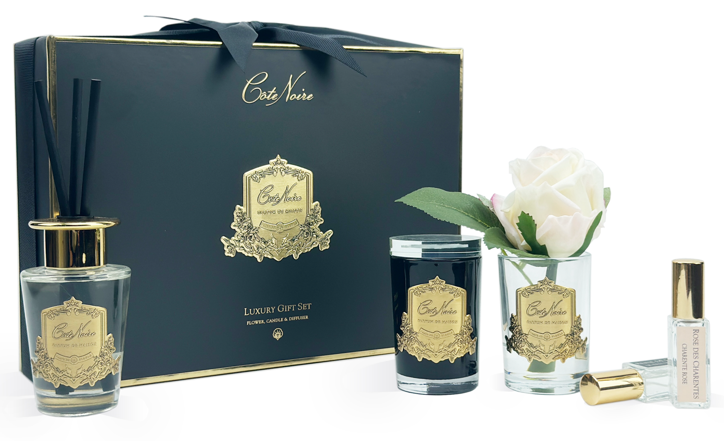 Côte Noire Coffret GP03 Reine de la Nuit rose bougie