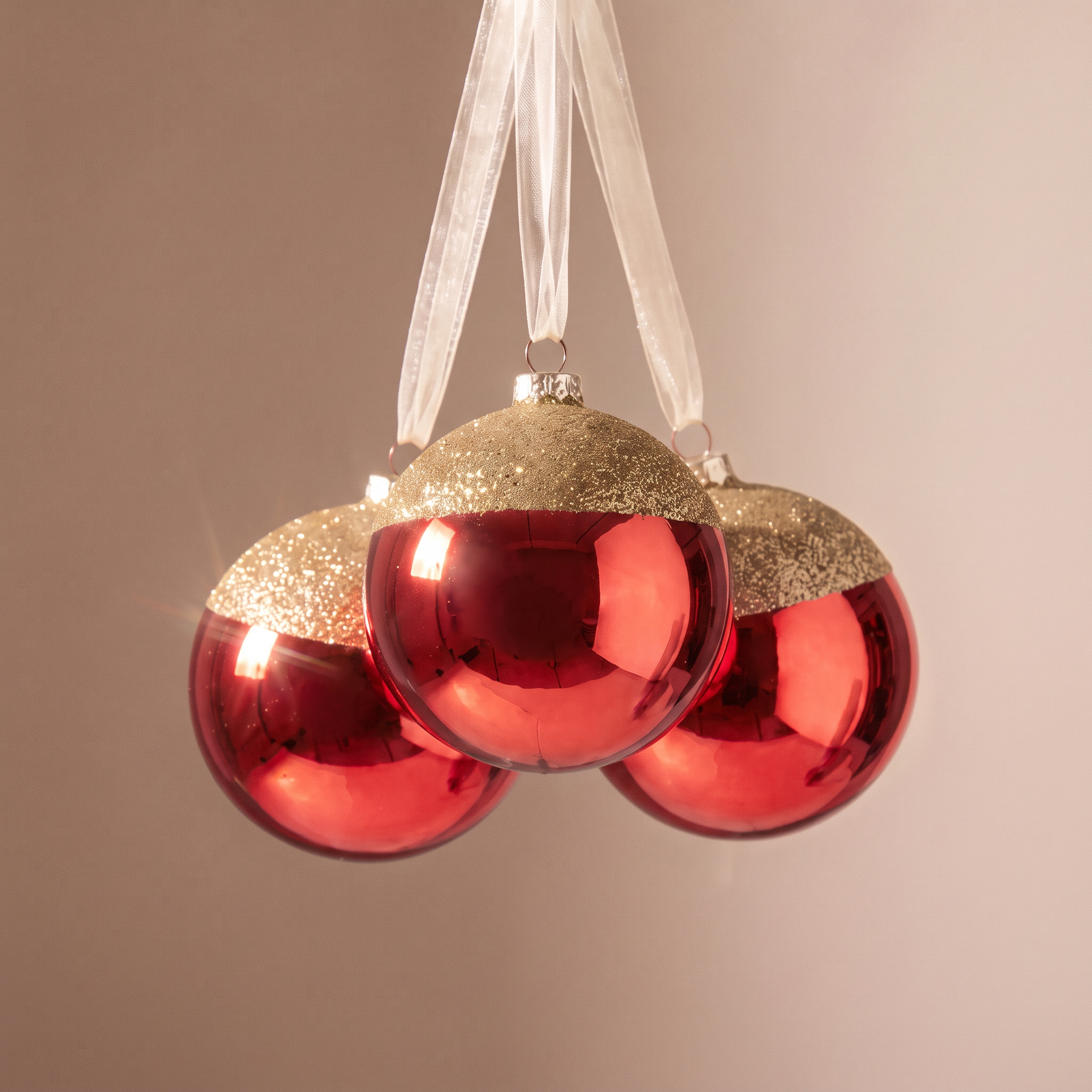 Sia Home Boule de Noël bicolore verre 10 cm vert doré