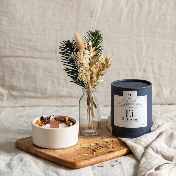 Flowrette Décoration coffret Aroma bouquet bougie tisane