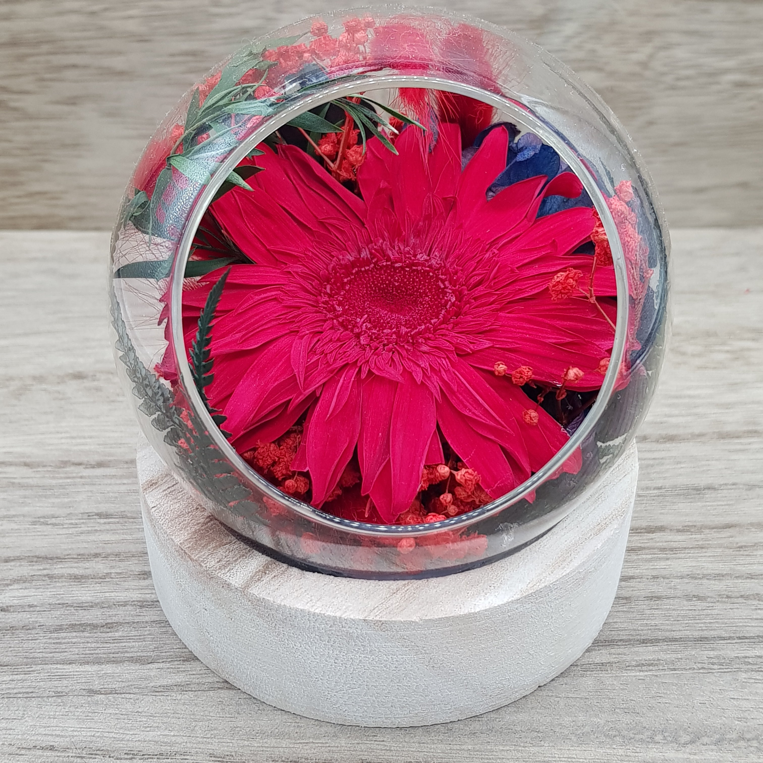 Ateliers Ouchamp Bulles Place du Venezuela bulle gerbera blanc S
