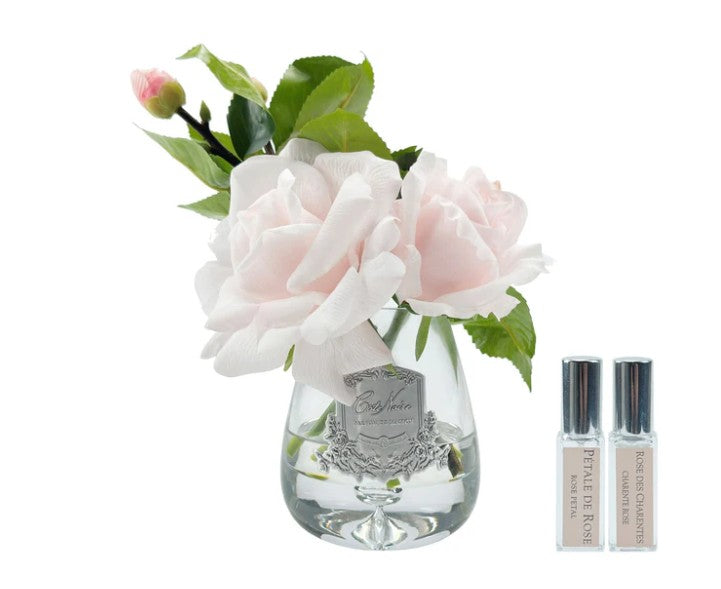 Côte Noire Tea Rose TR06 bouquet rose vase clair