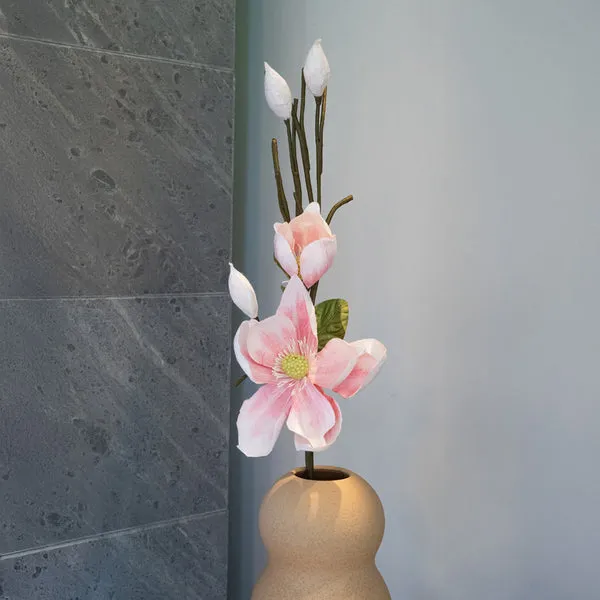 Flowrette Magnolia fleur papier rose clair a l’unite