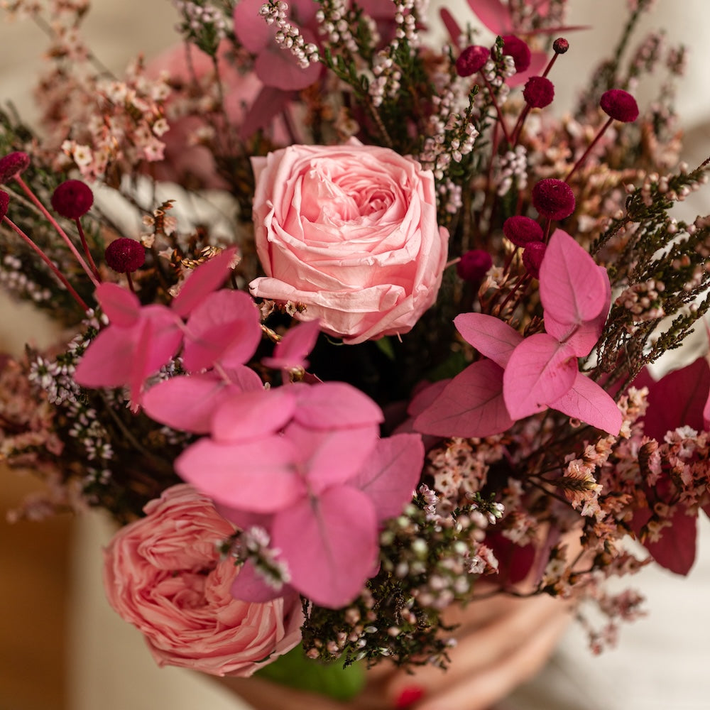Flowrette Batignolles bouquet stabilisé roses éternel