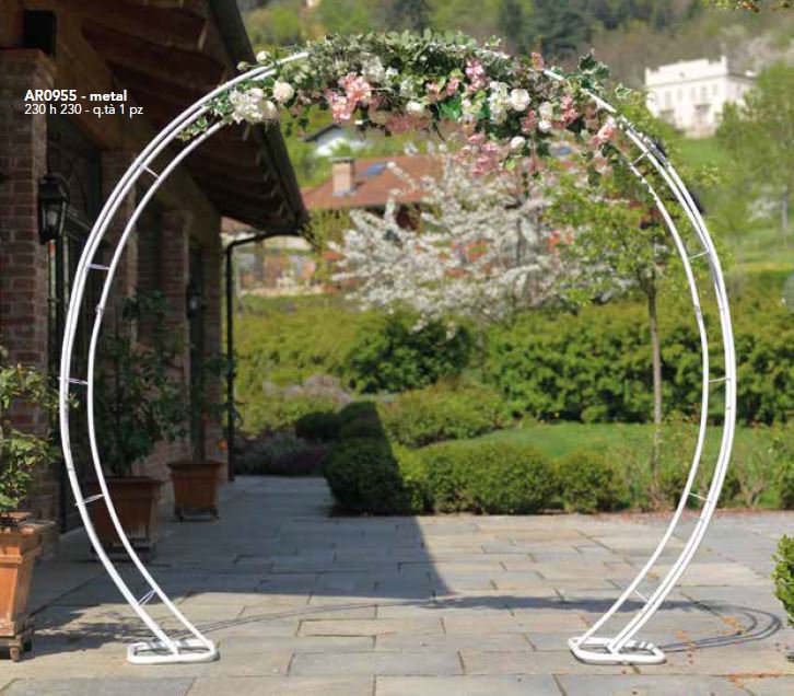 Feuillazur Rungis Structures Arche ronde métal doré mariage