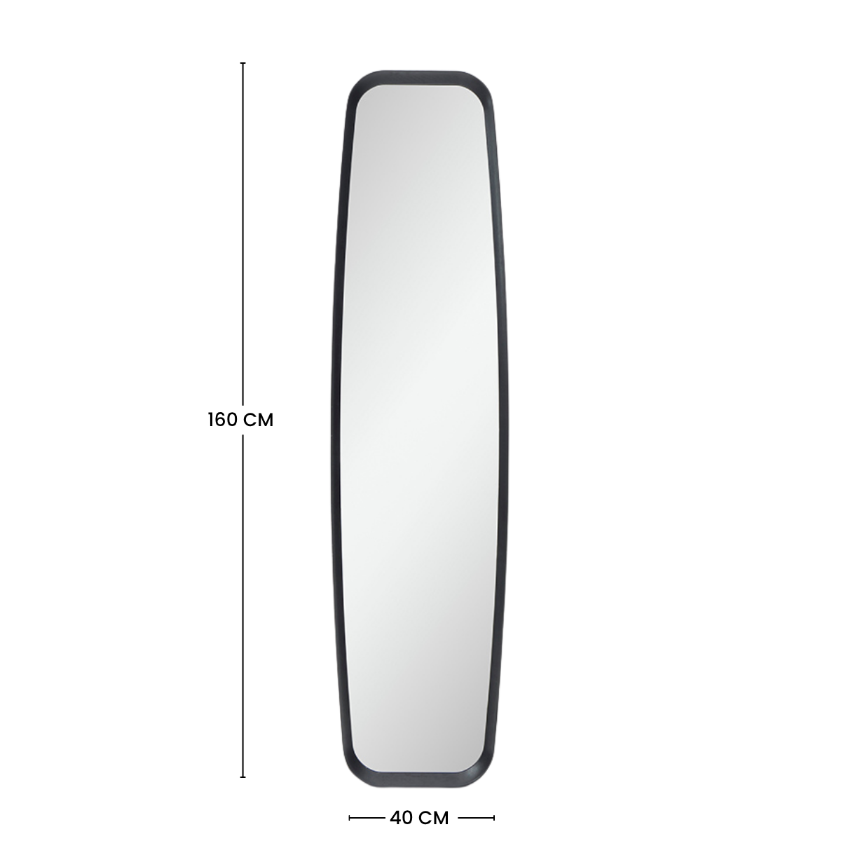 Sia Home Soren miroir portrait noir 40x160 cm