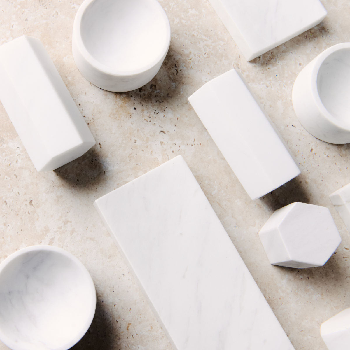 Sia Office presse-papier marbre blanc gris 10 cm