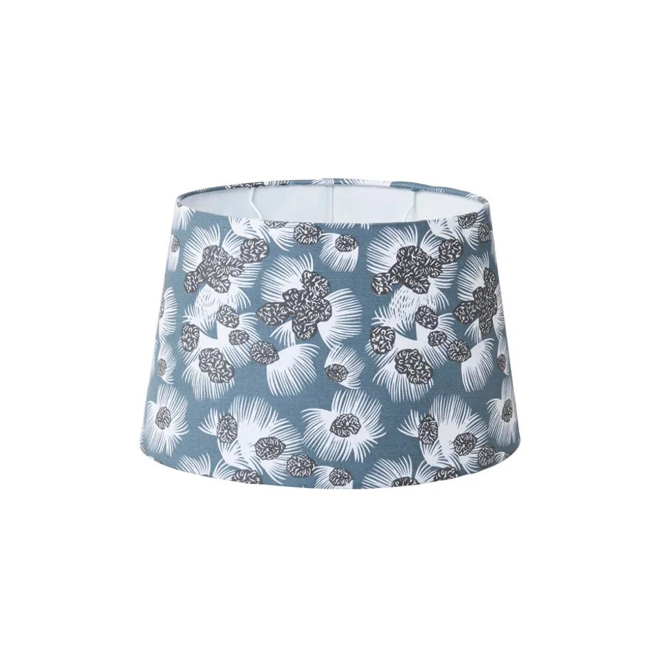Sia Home Iris abat-jour conique E27 bleu coton 24 cm