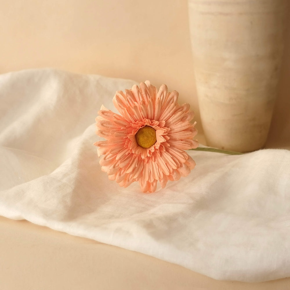 Flowrette Gerbera fleur papier abricot x1 durable