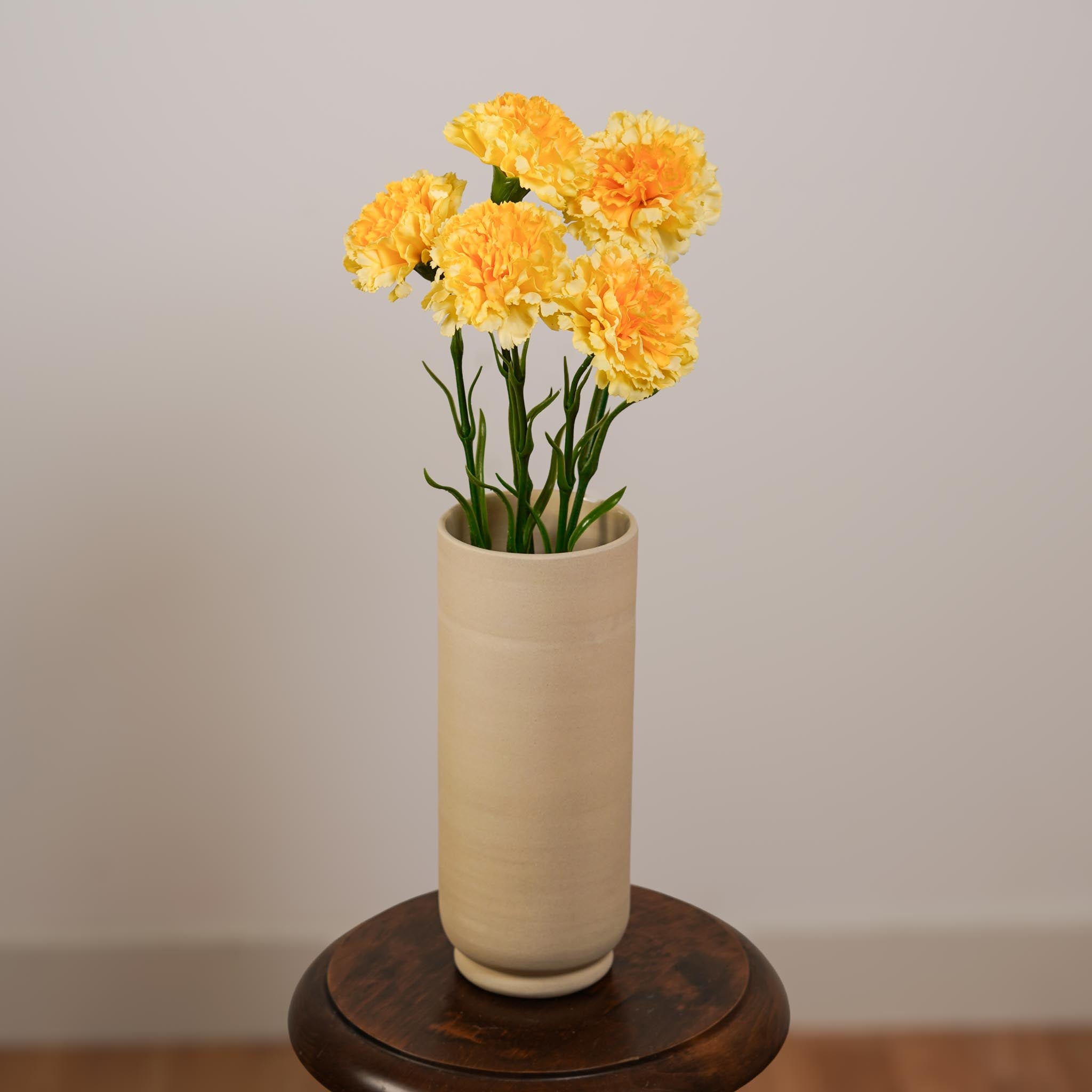 Flowrette Oeillet tige artificielle jaune x1 sans entretien