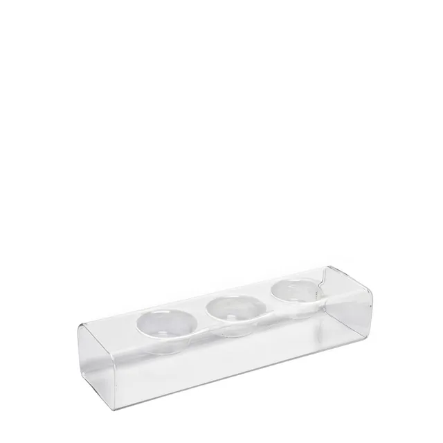 Sia Home Rumba porte-bougie verre transparent 5 cm 3 places