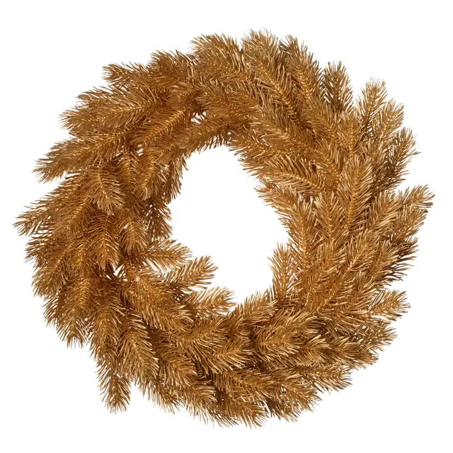 Feuillazur Rungis pin doré couronne artificielle 45cm