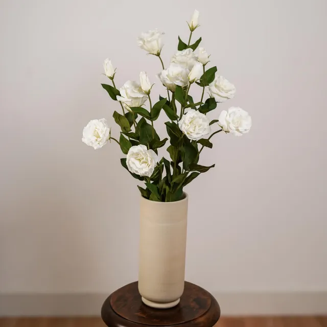 Flowrette Lisianthus blanc fleur artificielle x1 mariage