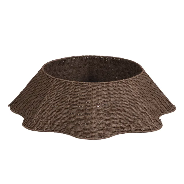 Sia Home cache-pied sapin ondulé 84 cm marron corde