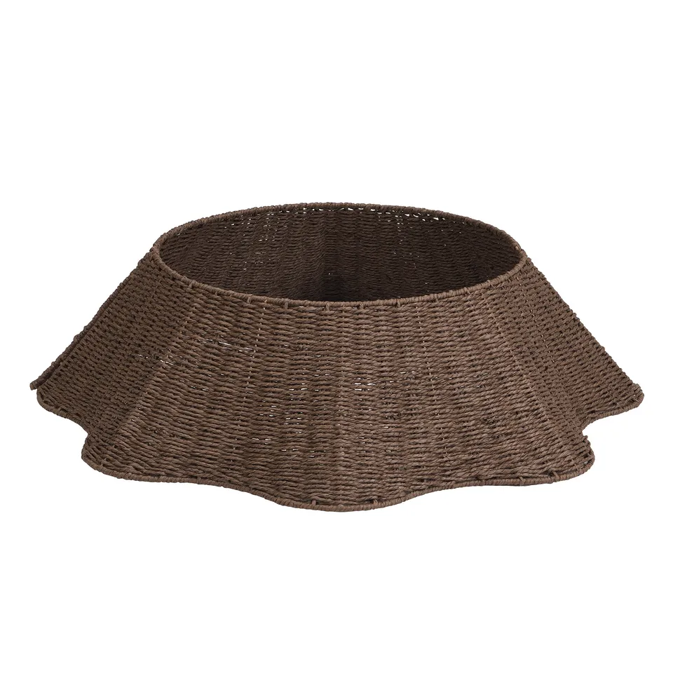 Sia Home cache-pied sapin ondulé 84 cm marron corde