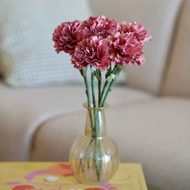 Flowrette Oeillet fleur papier terracotta x1 romantique