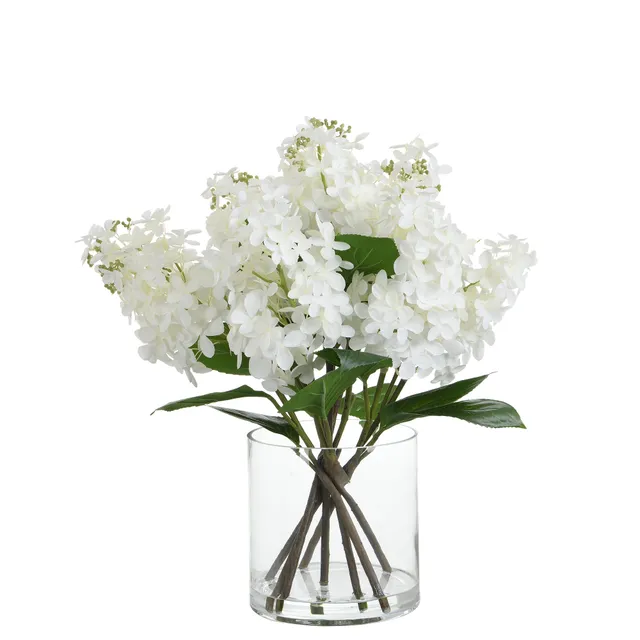 Sia Home Hydrangeas pointus composition artificielle blanche 55 cm