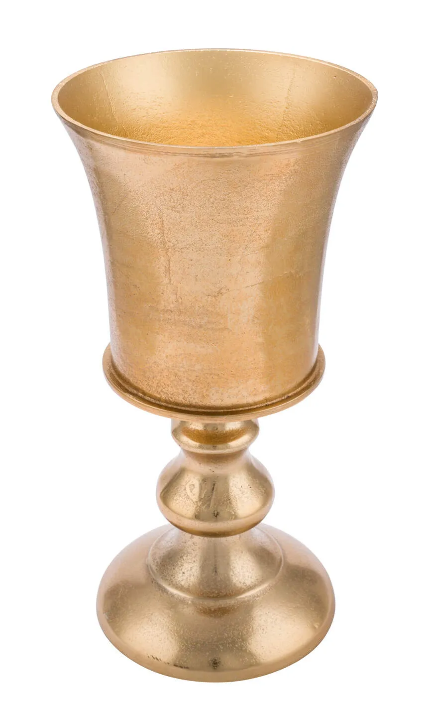 Feuillazur Coupe doré vase long 20x20x38 cm salon