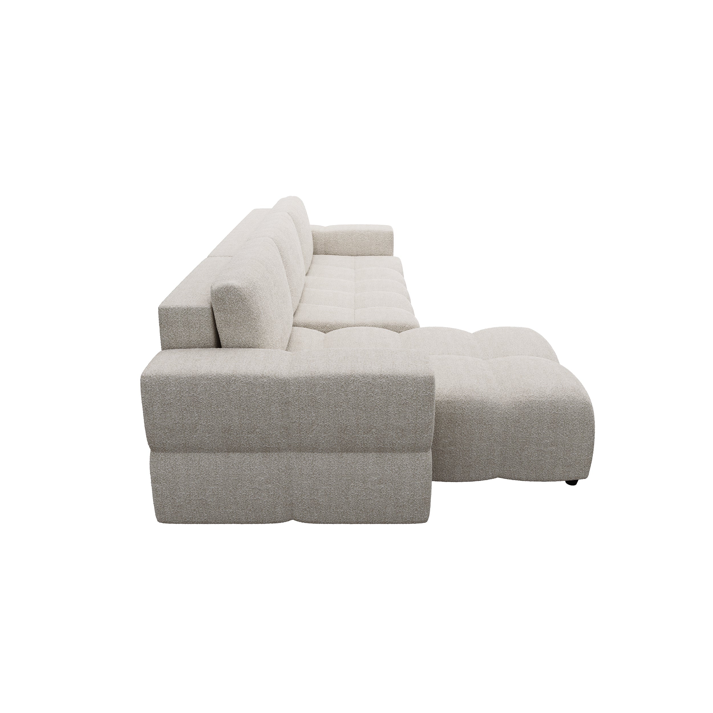 Sia Home Gabriel canapé angle gauche convertible crème tissu