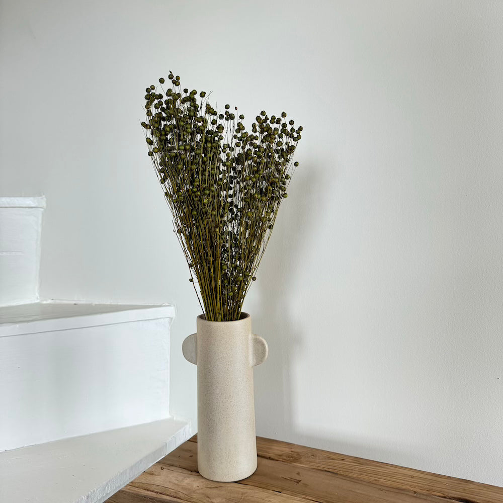 Flowrette Lin vert olive fleur séchée botte x1