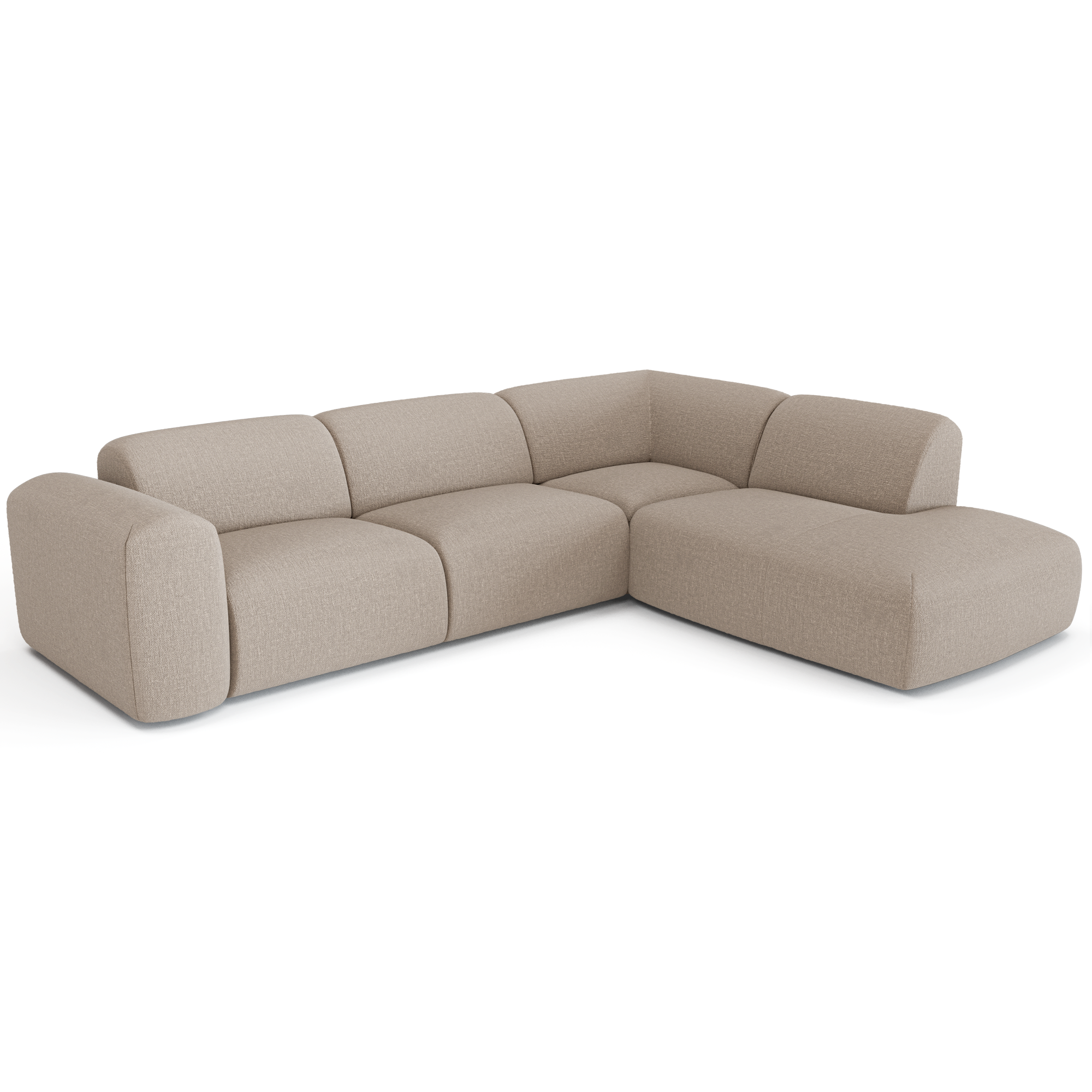 Sia Home Myra canapé d'angle droit 5 places beige