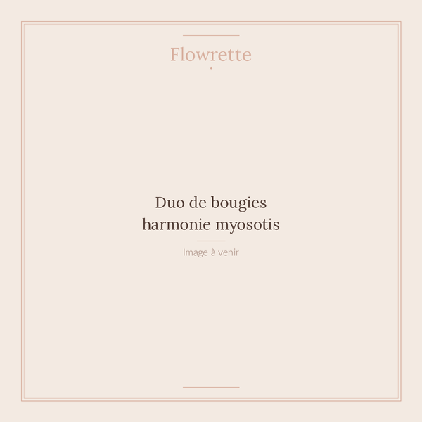 Flowrette Harmony Myosotis bougies parfumées duo