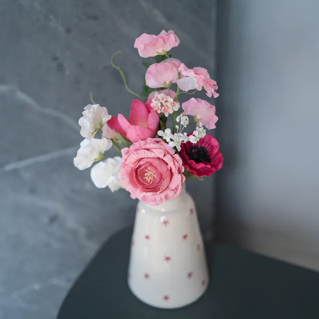 Flowrette Cocteau bouquet fleurs en papier rose