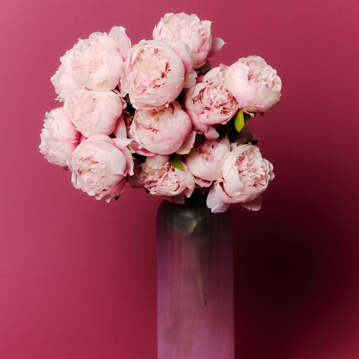 Sia Home Massa 38 cm vase verre rose dépoli rayé