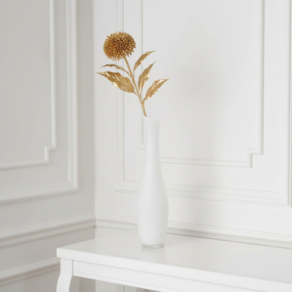 Sia Home Zinnia tige fleur artificielle doré 70 cm