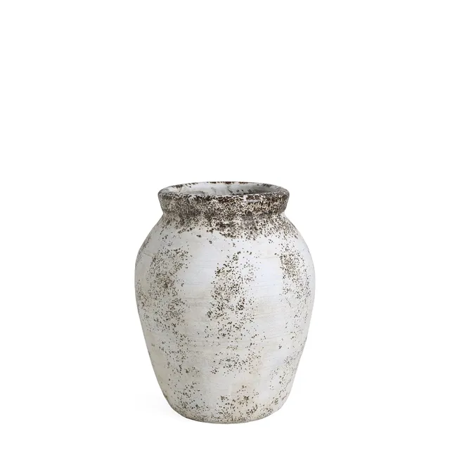 Sia Home Antica cache-pot crème col droit 42 cm