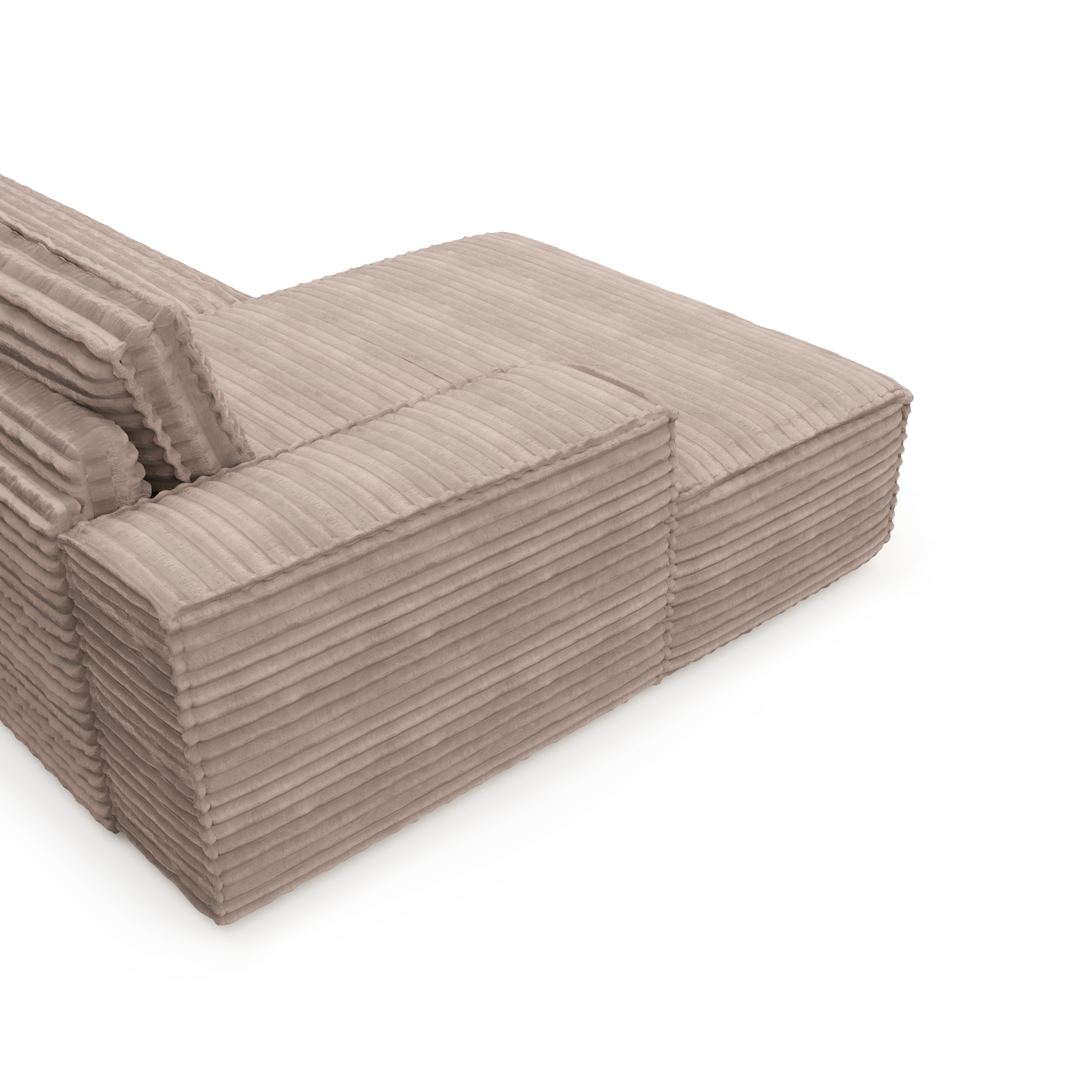Sia Home Joan canapé convertible angle gauche taupe 5 places