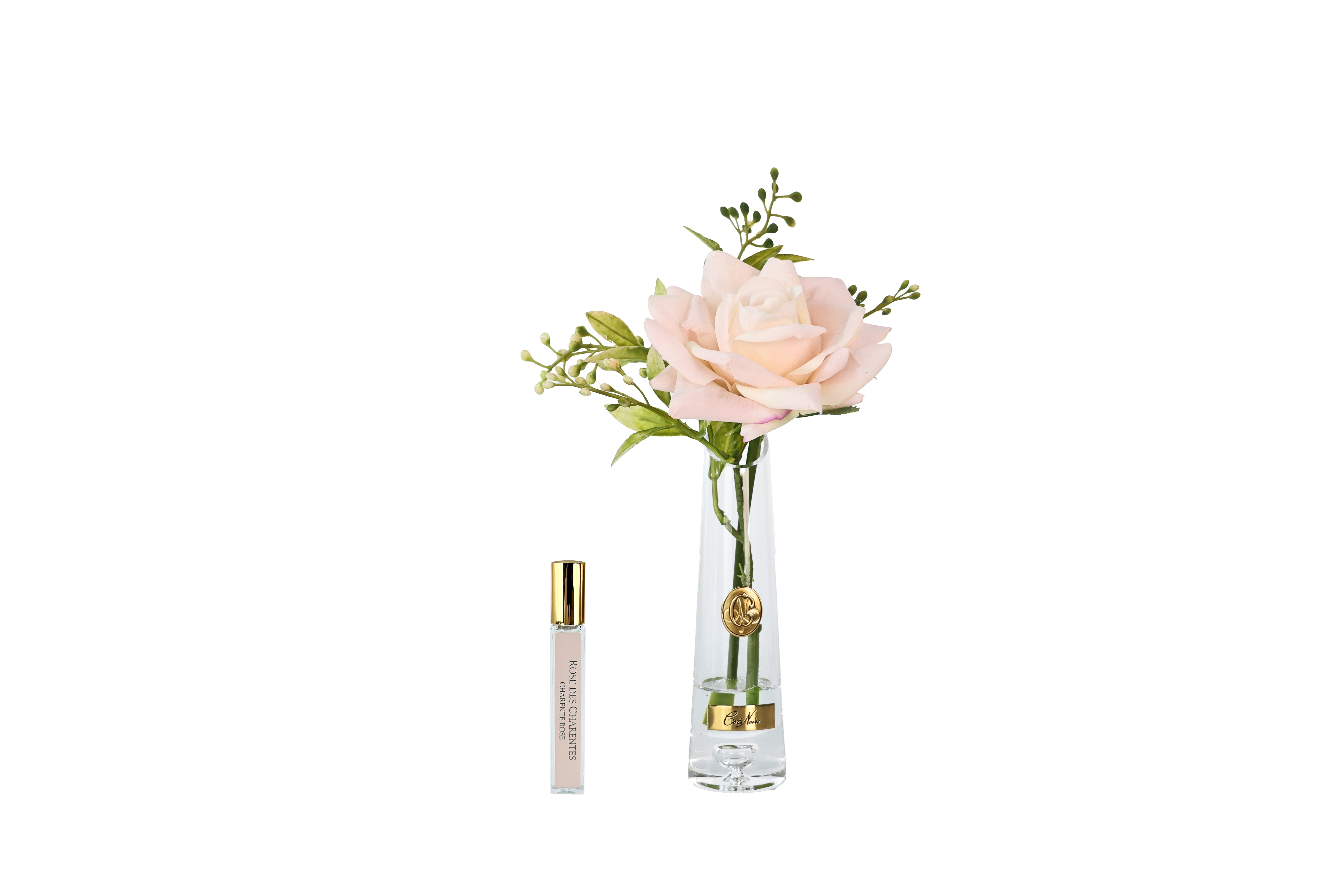 Côte Noire Summer Roses SRG18 rose Pink Champagne vase clair