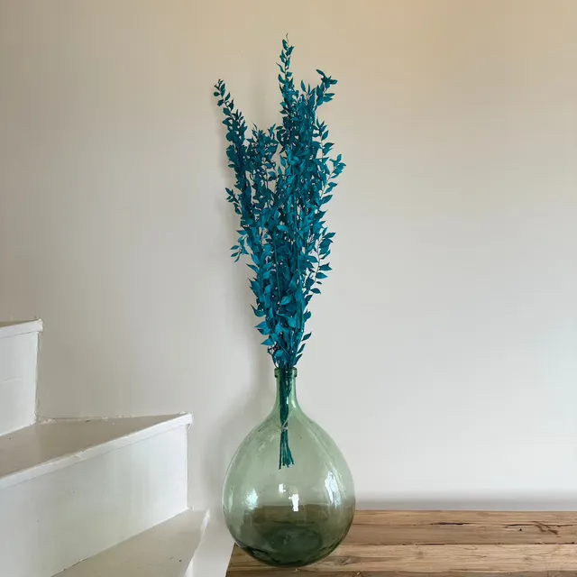 Flowrette botte ruscus turquoise séchée x1