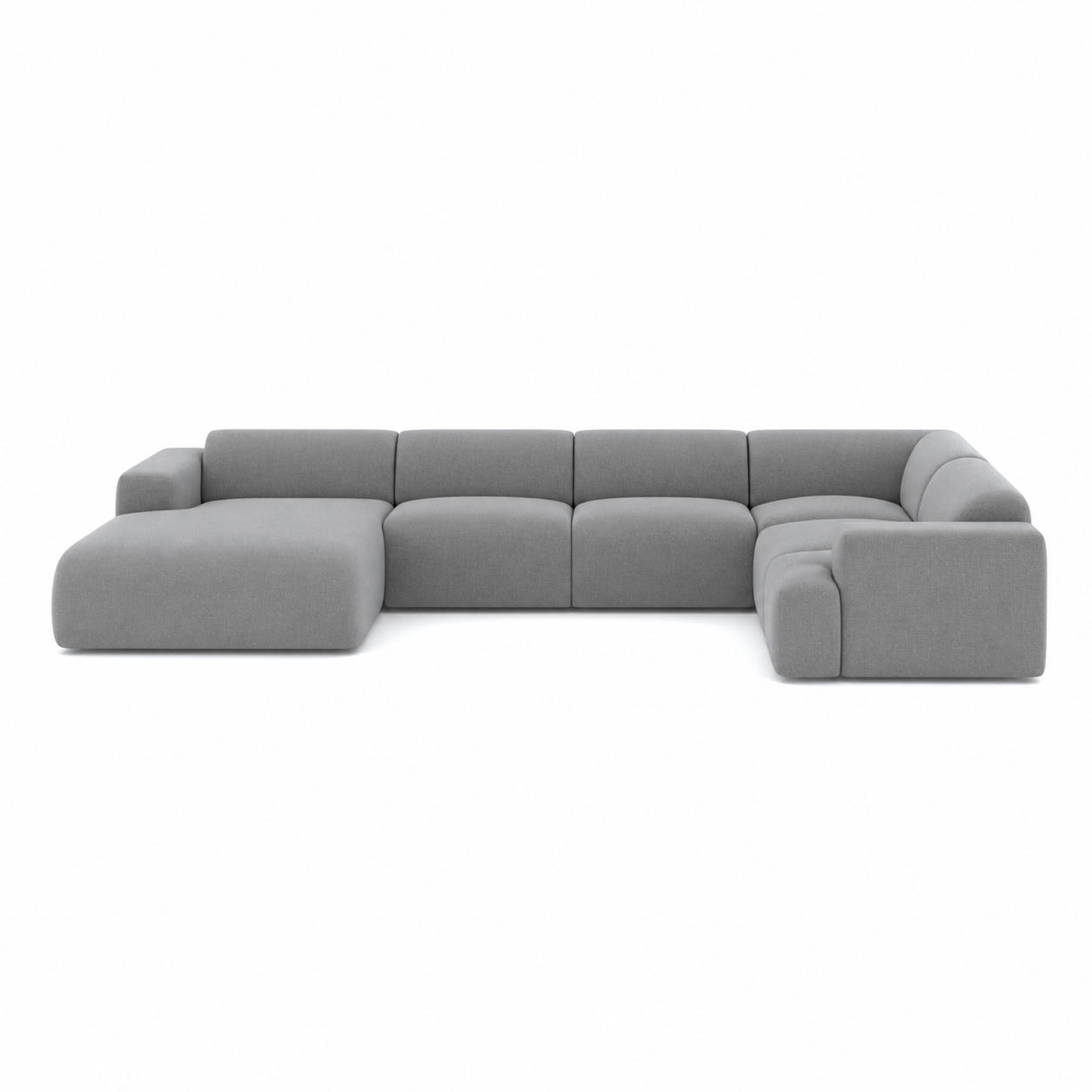 Sia Home Myra canapé panoramique beige 5 places arrondi