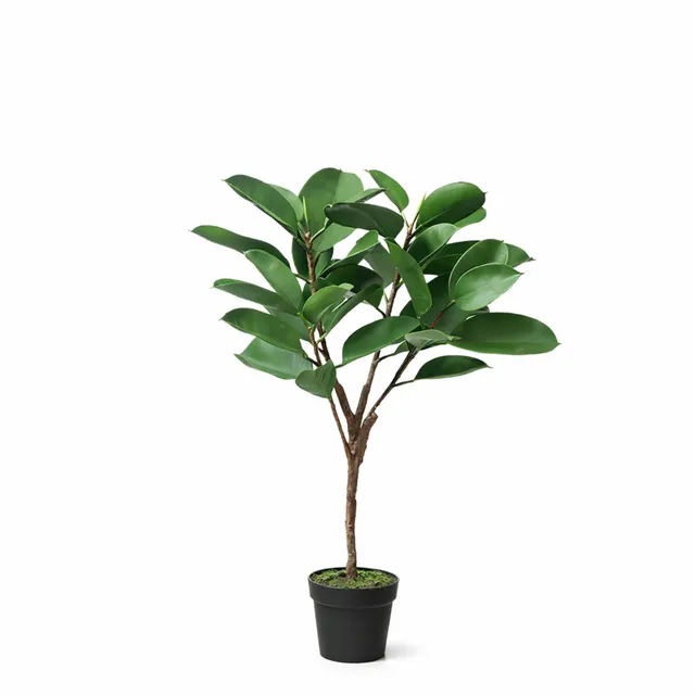 Sia Home Ficus arbre artificiel vert 115 cm en pot noir