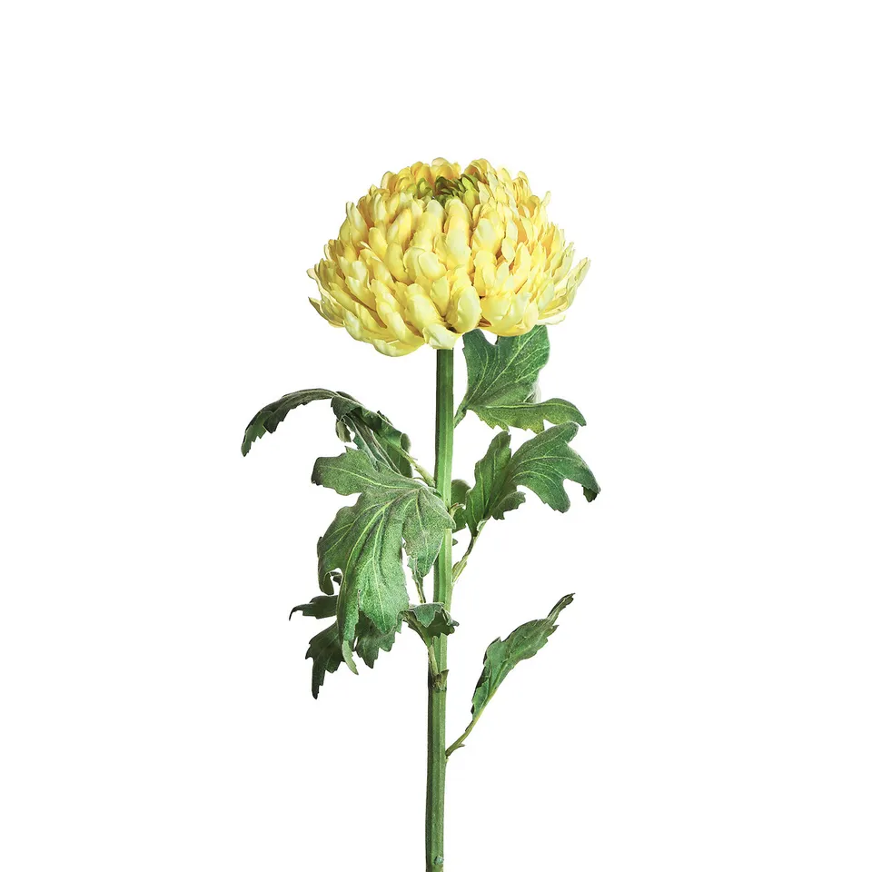 Sia Chrysanthème tige fleur artificielle jaune 86 cm