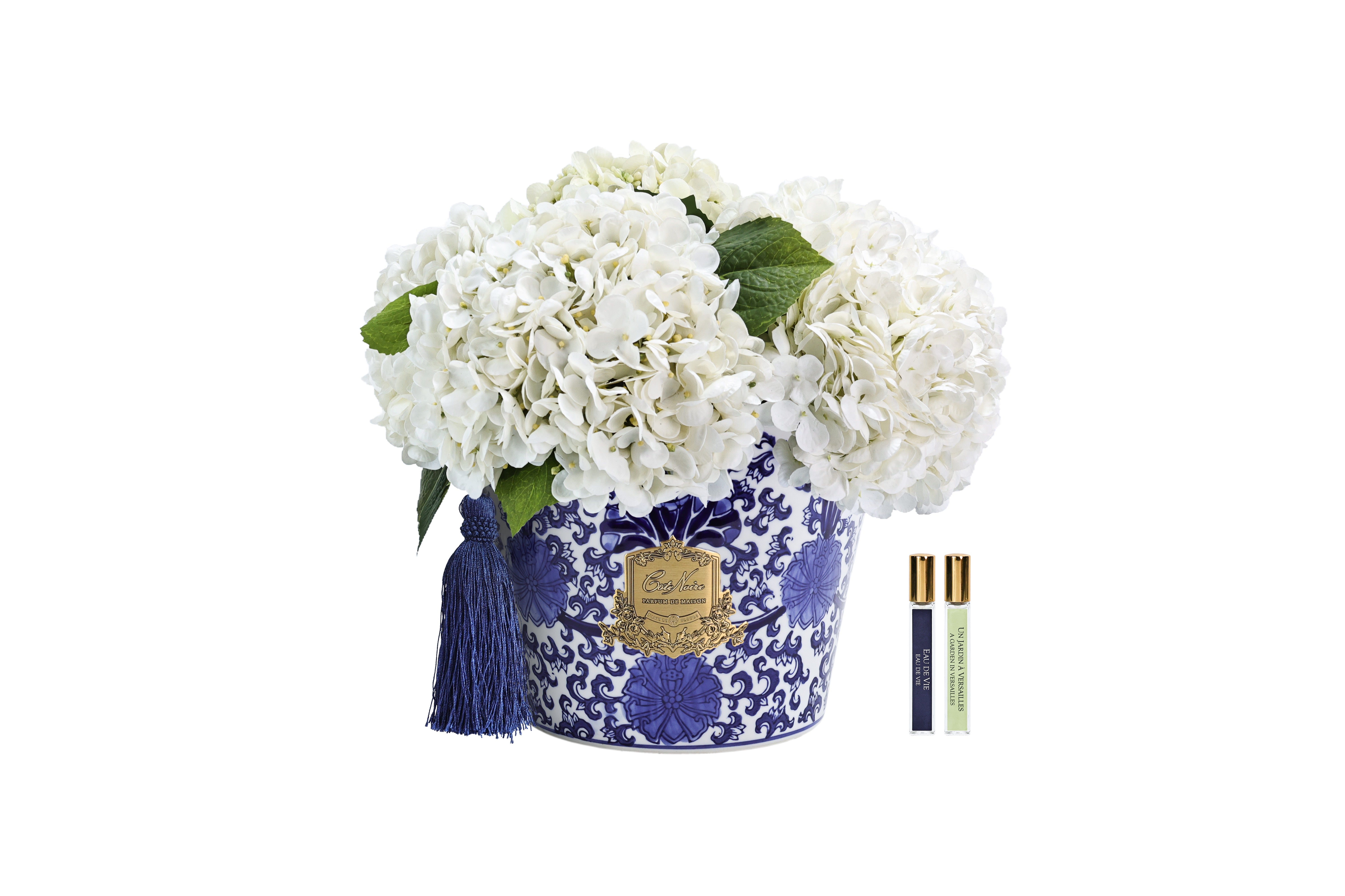 Côte Noire Hydrangeas OH01 hortensia artificiel blanc ivoire parfumé