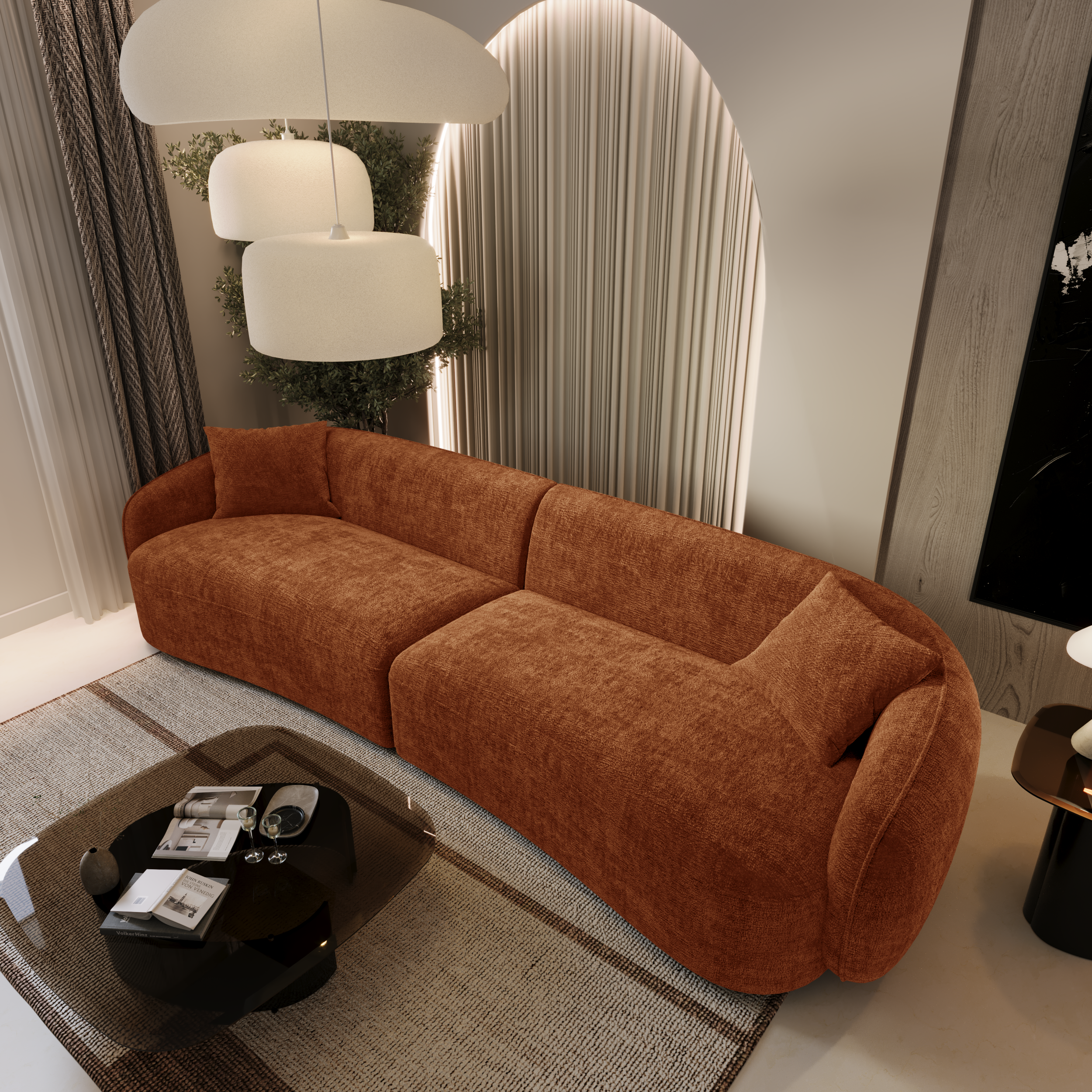 Sia Home Canapé Céline canapé 4 places crème