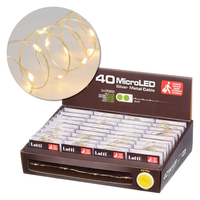 Feuillazur Rungis MicroLED guirlande lumineuse blanc chaud 4 m