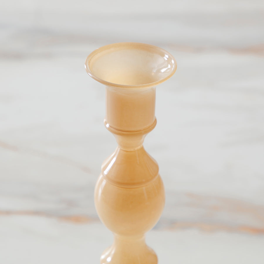 Sia Home Nude bougeoir verre 22 cm beige