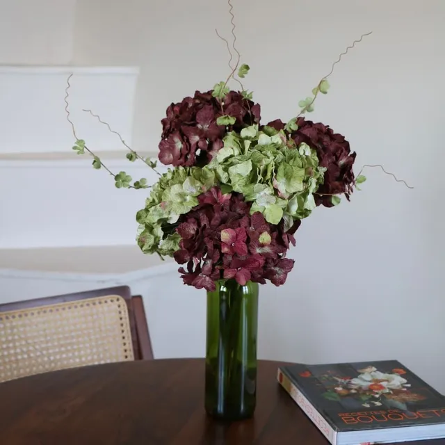 Flowrette Fleurs en papier Bouquet Vermeer bouquet papier vert prune