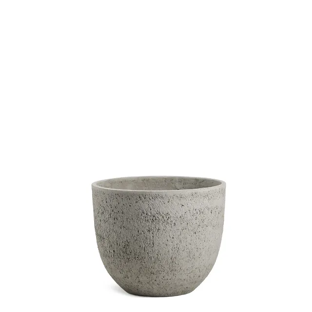 Sia Home Terra cache-pot arrondi gris clair 25 cm fibre de ciment