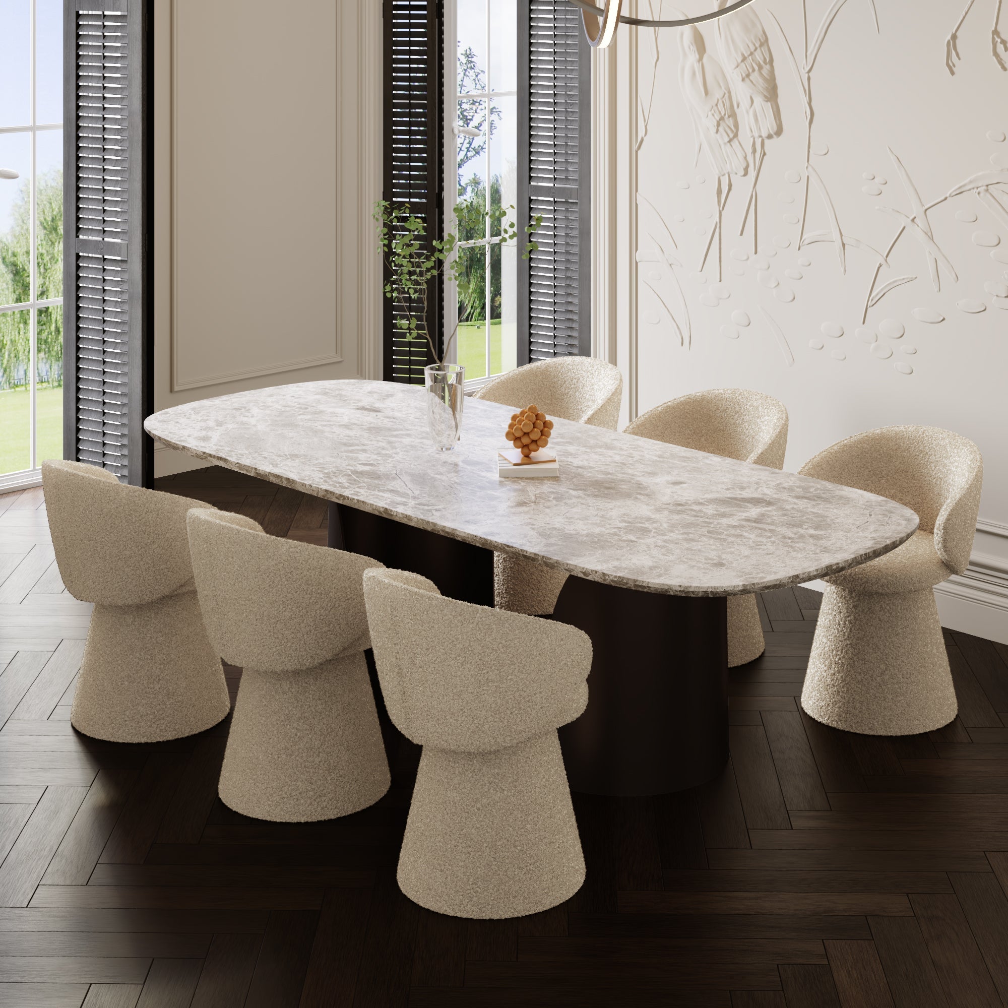 Sia Home Flare fauteuil salle à manger crème