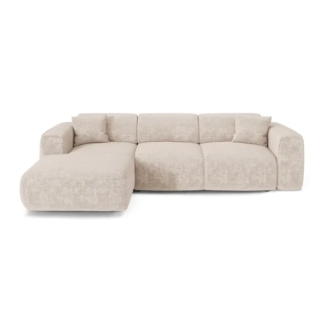 Sia Home Yuma angle gauche canapé convertible crème