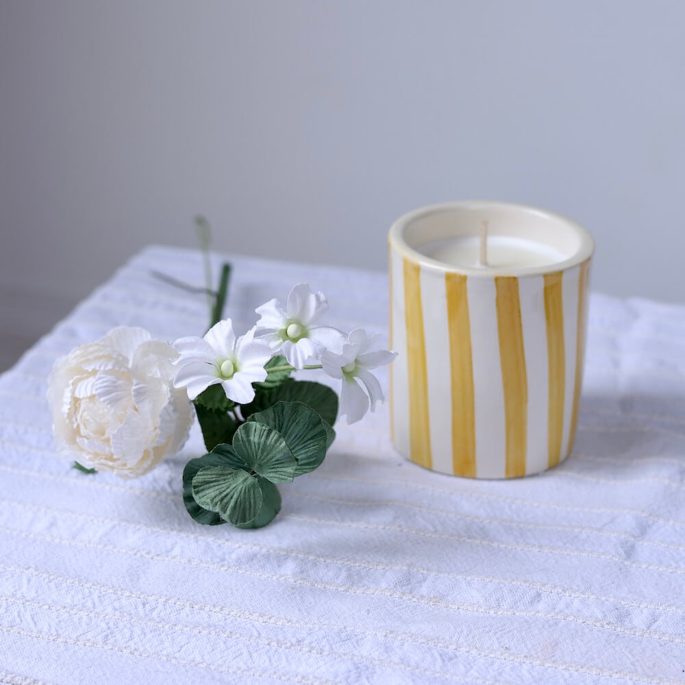 Flowrette Décoration coffret Lueur Florale jaune fleurs papier