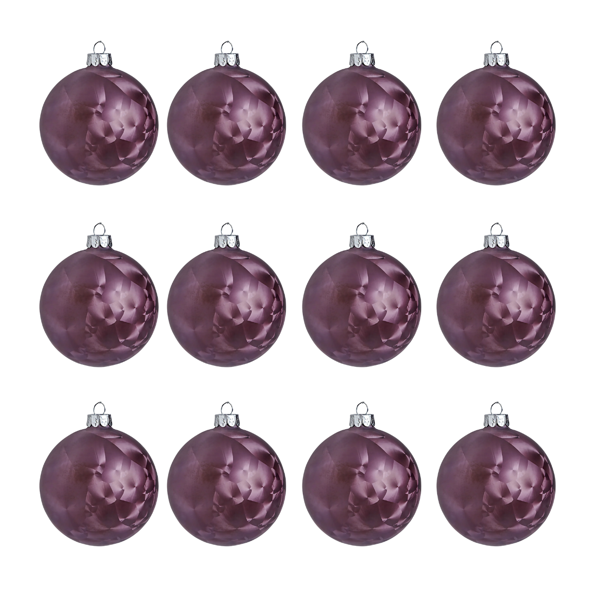 Sia Home Kaléidoscopique boules de Noël violet set 12