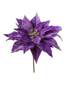 Feuillazur Rungis Poinsettia Velours fleur artificielle rouge