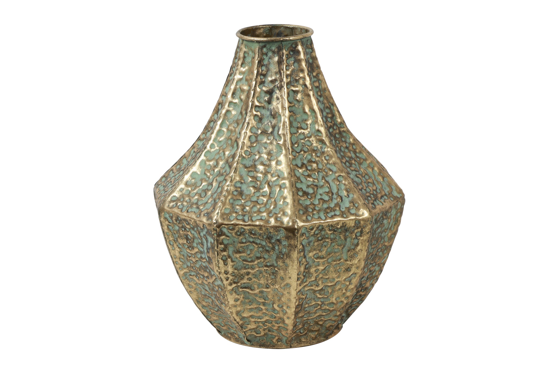 Feuillazur Rungis Aziz vase doré en verre 30x29x37cm