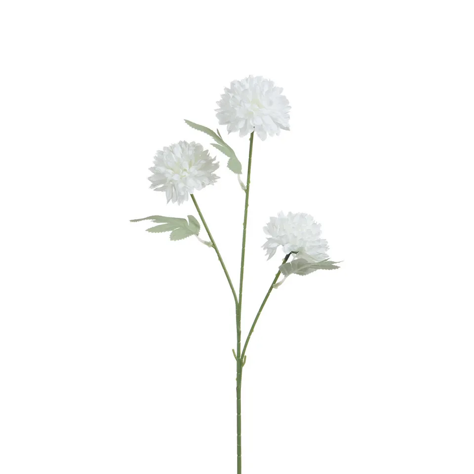 Sia Home Tiges chrysanthème artificiel blanc 63 cm