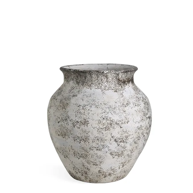 Sia Cache-pots Antica Cache-Pot Évasé 51 cm Crème Ciment